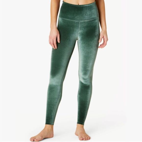 Beyond Yoga Velvet Motion High Waisted Midi Leggings Forest Green XL NWT - Picture 1 of 10
